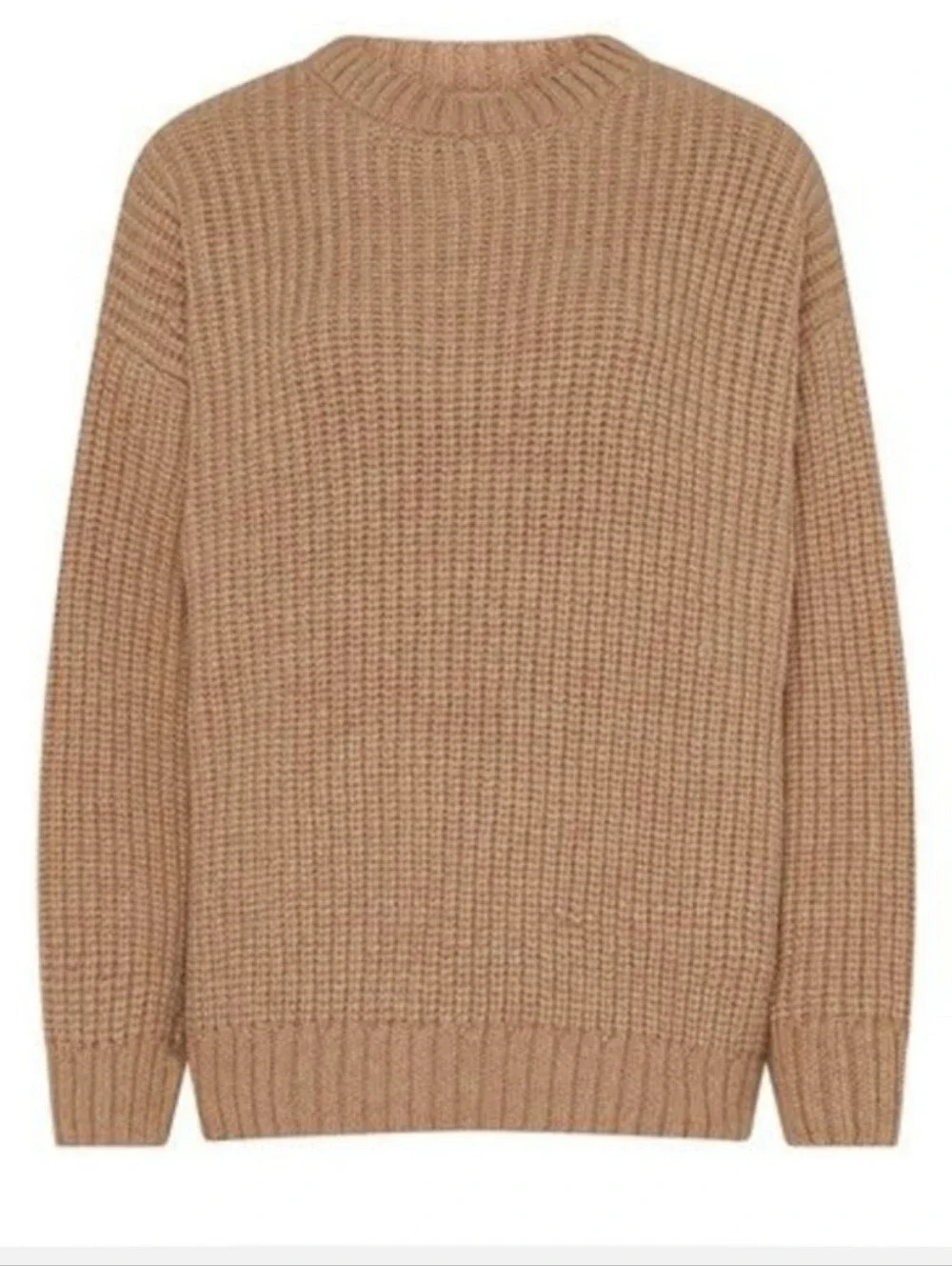 NWOT ANINE BING Sydney Crewneck Sweater XS, Camel, Wool-blend